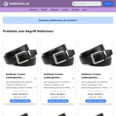 Screenshot ballerinas.at