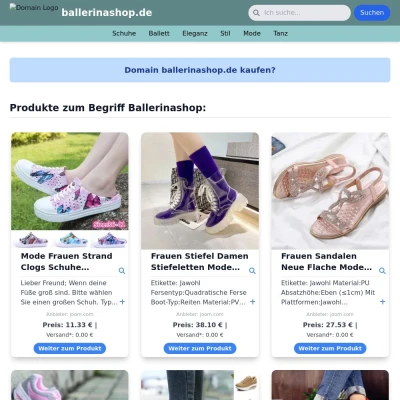 Screenshot ballerinashop.de