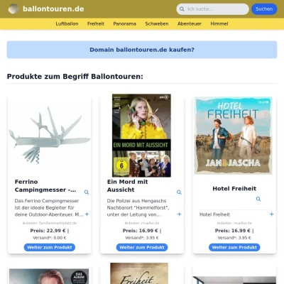 Screenshot ballontouren.de