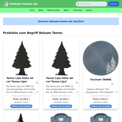 Screenshot balsam-tanne.de