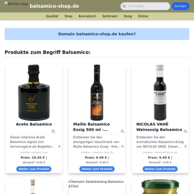 Screenshot balsamico-shop.de