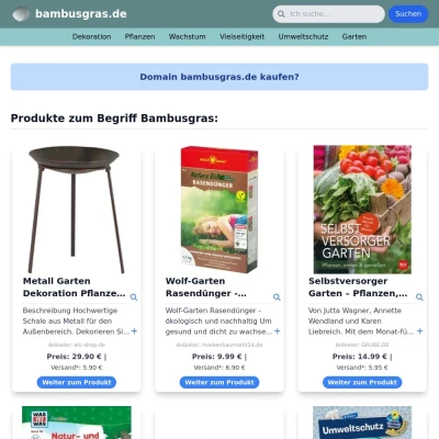 Screenshot bambusgras.de