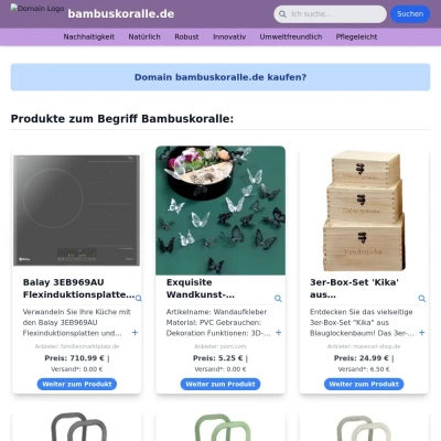Screenshot bambuskoralle.de