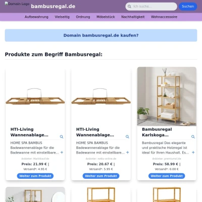 Screenshot bambusregal.de