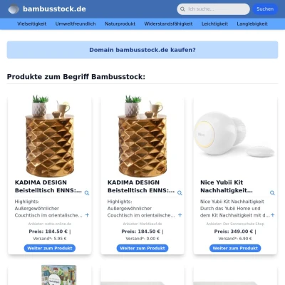 Screenshot bambusstock.de