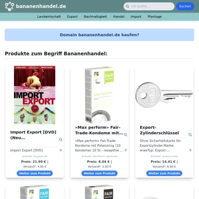 Screenshot bananenhandel.de