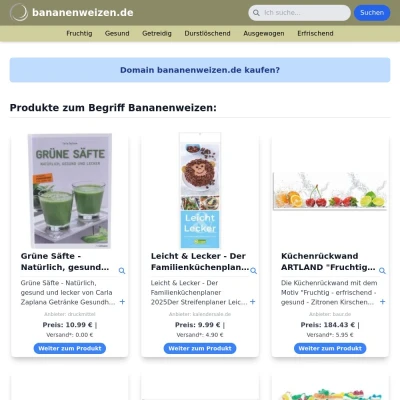 Screenshot bananenweizen.de