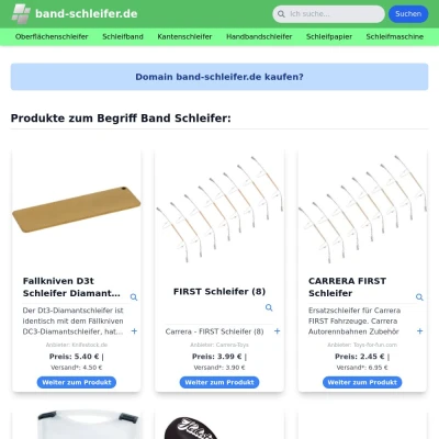 Screenshot band-schleifer.de