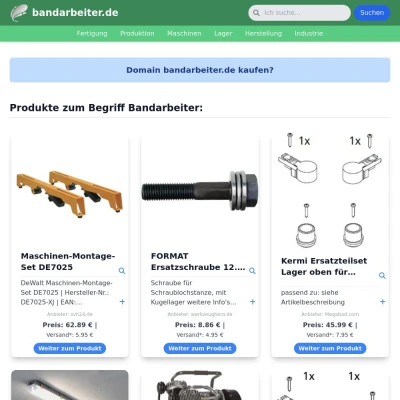 Screenshot bandarbeiter.de