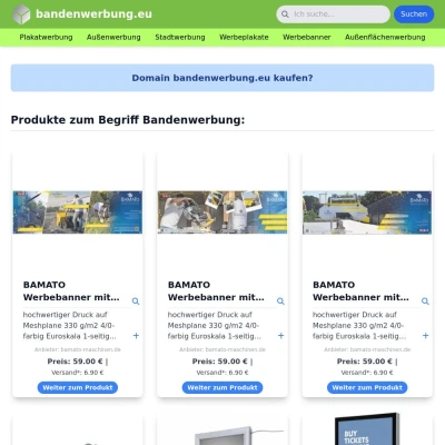 Screenshot bandenwerbung.eu