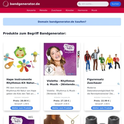 Screenshot bandgenerator.de