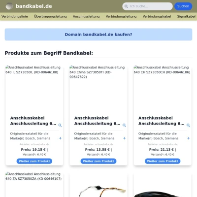 Screenshot bandkabel.de