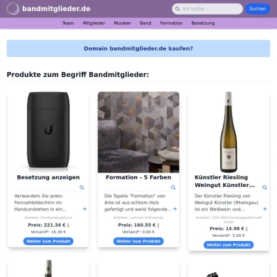 Screenshot bandmitglieder.de