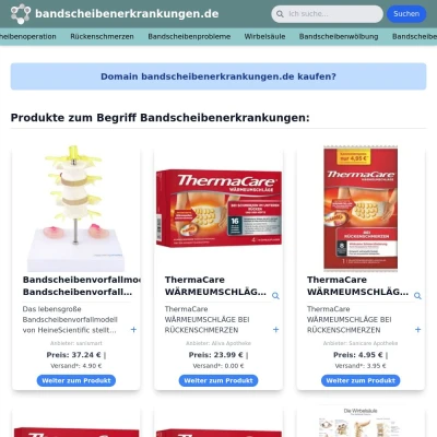 Screenshot bandscheibenerkrankungen.de