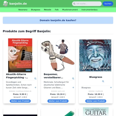 Screenshot banjolin.de