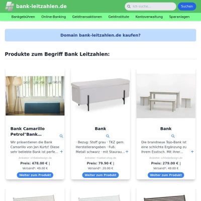 Screenshot bank-leitzahlen.de