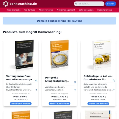 Screenshot bankcoaching.de