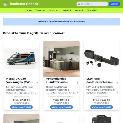 Screenshot bankcontainer.de