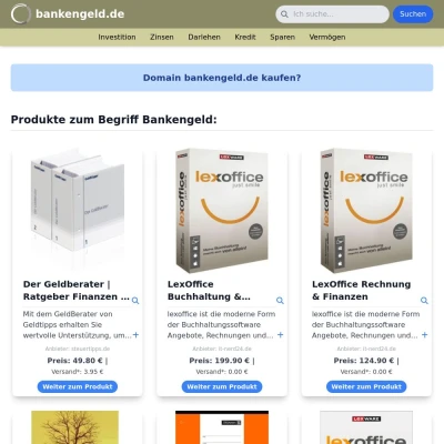 Screenshot bankengeld.de