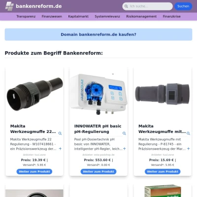 Screenshot bankenreform.de