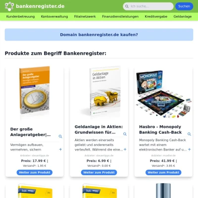 Screenshot bankenregister.de