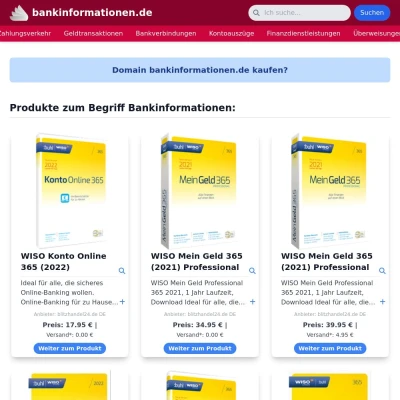 Screenshot bankinformationen.de