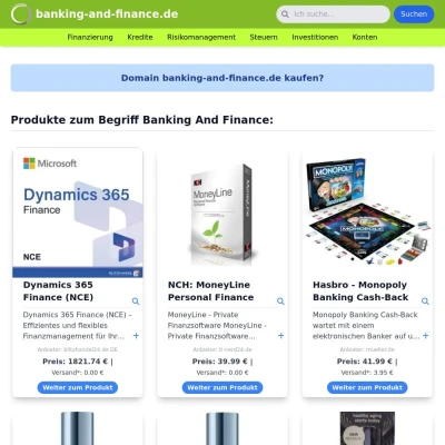 Screenshot banking-and-finance.de