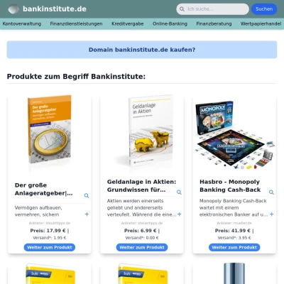 Screenshot bankinstitute.de