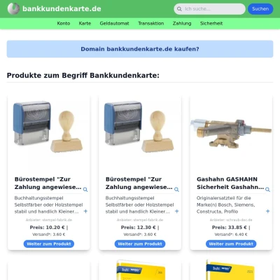 Screenshot bankkundenkarte.de