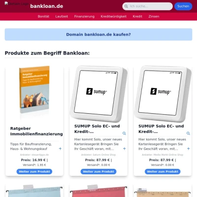 Screenshot bankloan.de