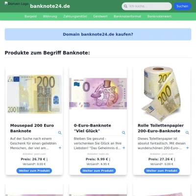 Screenshot banknote24.de