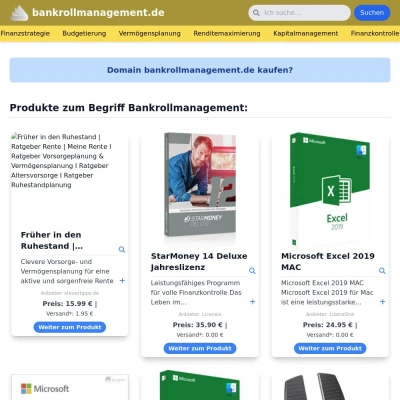 Screenshot bankrollmanagement.de