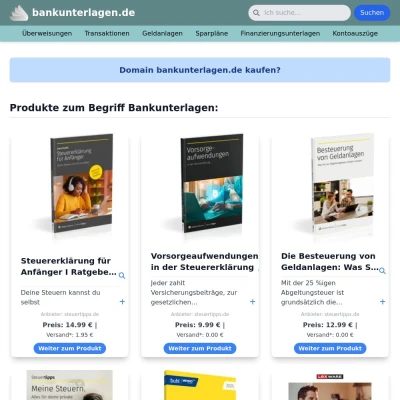 Screenshot bankunterlagen.de