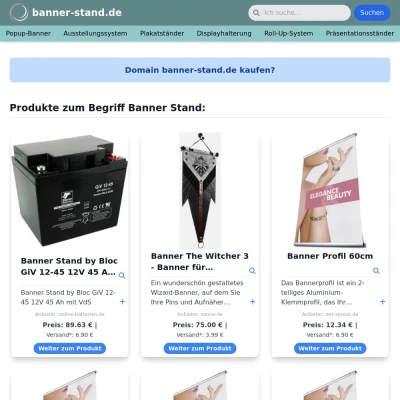 Screenshot banner-stand.de