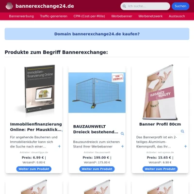 Screenshot bannerexchange24.de