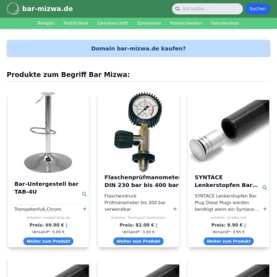 Screenshot bar-mizwa.de