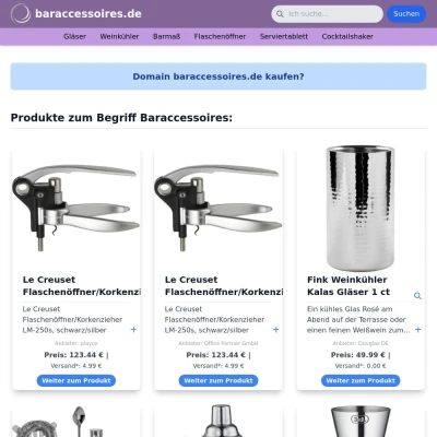 Screenshot baraccessoires.de