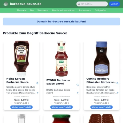 Screenshot barbecue-sauce.de