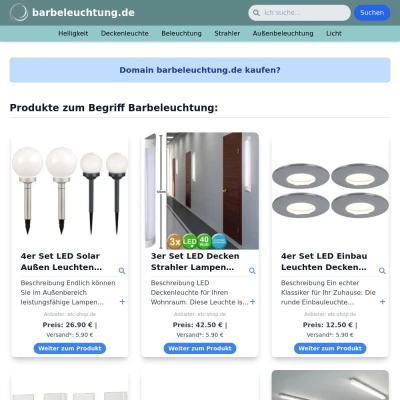 Screenshot barbeleuchtung.de