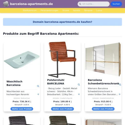 Screenshot barcelona-apartments.de