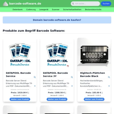 Screenshot barcode-software.de