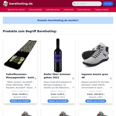 Screenshot barefooting.de