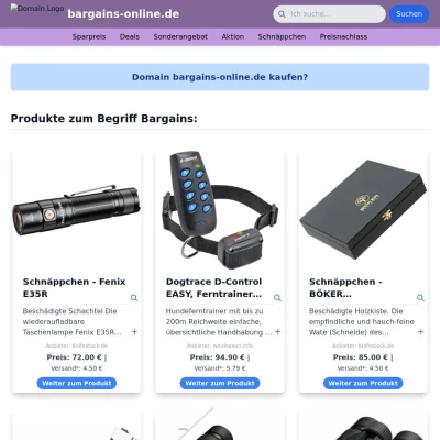 Screenshot bargains-online.de