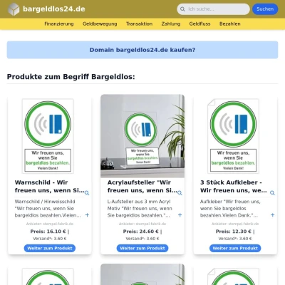 Screenshot bargeldlos24.de