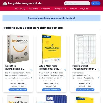 Screenshot bargeldmanagement.de