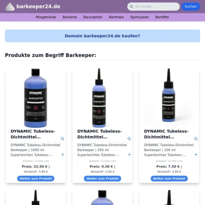 Screenshot barkeeper24.de