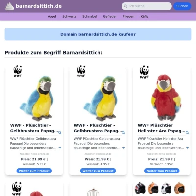 Screenshot barnardsittich.de