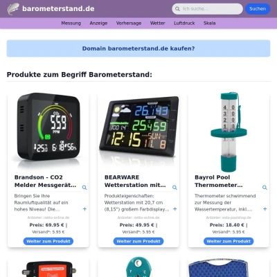 Screenshot barometerstand.de