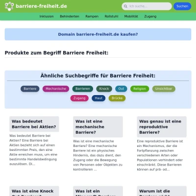 Screenshot barriere-freiheit.de
