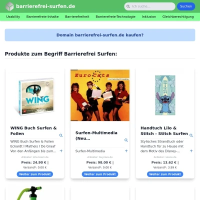 Screenshot barrierefrei-surfen.de